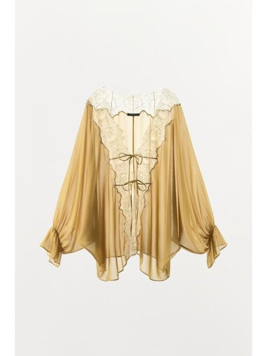 Zara Tops - ZARA ZW COLLECTION COMBINATION LACE BLOUSE